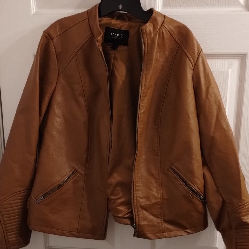Torrid Tan Faux Leather Jacket